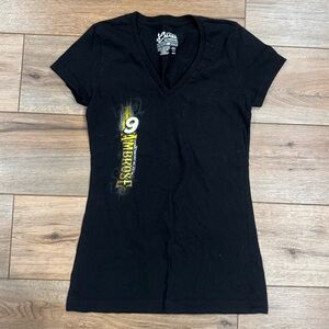 CHASE AUTHENTICS Black & Yellow Racing Y2k Style Baby Tee | Size Small